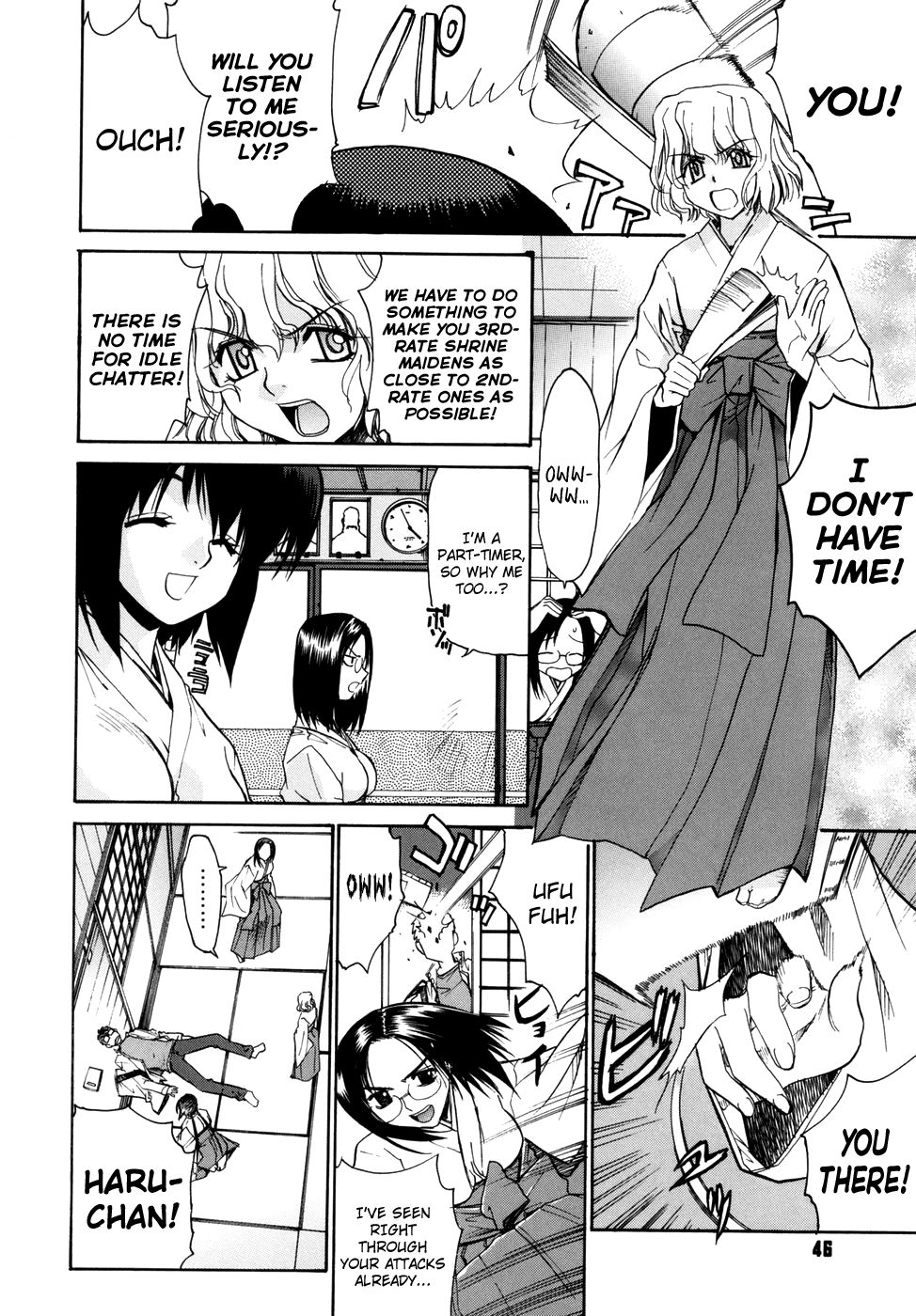 Hentai Manga Comic-Tonari no Miko-san wa Minna Warau-Chapter 3-4